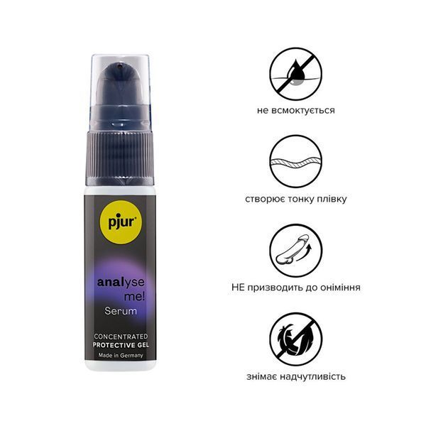 Розслаблювальна анальна сироватка pjur analyse me! Serum 20 мл, утворює плівку, без анестетиків PJ12100 фото