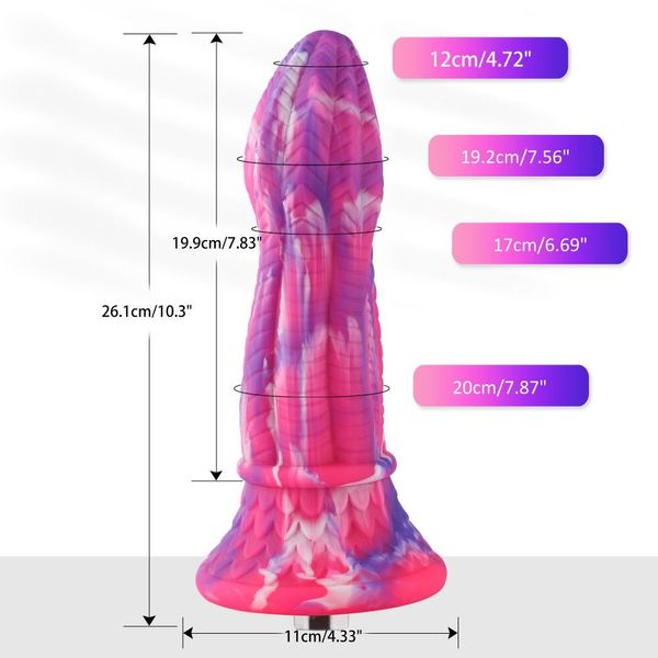 Hismith Silicone Monster Dildo Series 10.3″ Monster Dildo for sex machines, KlicLok mounting system