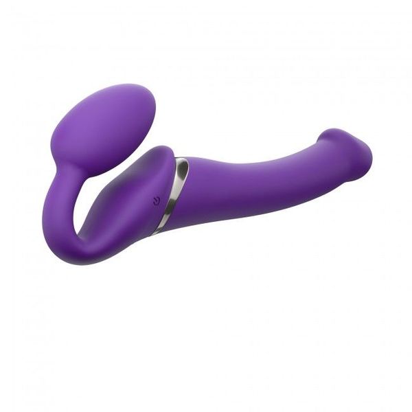 Strapless strapon with vibration Strap-On-Me Vibrating Violet M diameter 3.3cm, remote control, adjustable