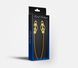 Feral Feelings Clover Nipple Clamps with Chain, Gold/White