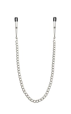 Thin nipple clamps with chain Feral Feelings - Chain Thin nipple clamps, silver/black