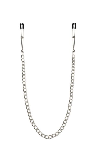 Thin nipple clamps with chain Feral Feelings - Chain Thin nipple clamps, silver/black