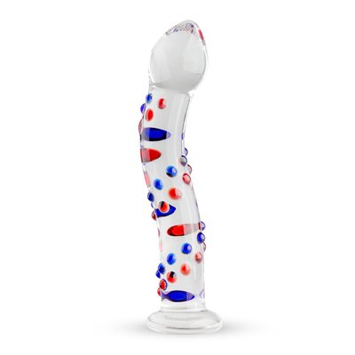 Glass dildo with curves and pattern Gildo Glass Dildo No. 3