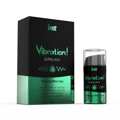 Intt Vibration Ganjah Liquid Vibrator (15 ml), thick gel, unusual taste, lasts up to 30 minutes