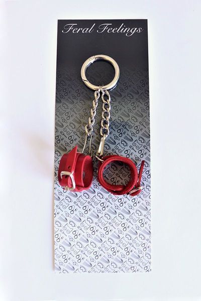 Handcuffs Keychain with Buckle, Red, Фиолетовый