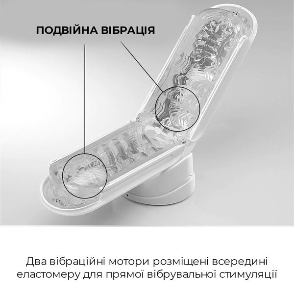 Вибромастурбатор Tenga Flip Zero Electronic Vibration White, изменяемая интенсивность, раскладной SO2010 фото