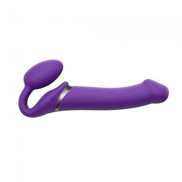 Безремневой страпон с вибрацией Strap-On-Me Vibrating Violet L, диам. 3,7см, пульт ДУ, регулируемый SO3826 фото