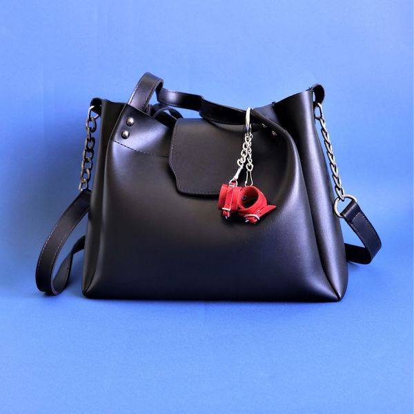 Handcuffs Keychain with Buckle, Red, Фиолетовый