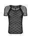 Men's semi-transparent T-shirt with ornament Obsessive T102 T-shirt S/M/L, black