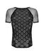 Men's semi-transparent T-shirt with ornament Obsessive T102 T-shirt S/M/L, black