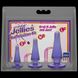 Doc Johnson Crystal Jellies Anal Plug Set - Purple, max diameter 2cm - 3cm - 4cm