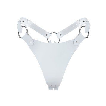 Трусики з натуральної шкіри Feral Feelings - String Bikini White SO9424 фото