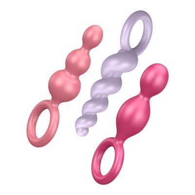 Satisfyer Plugs Colored Set (3 pieces) - Booty Call, Max Diameter 3 cm