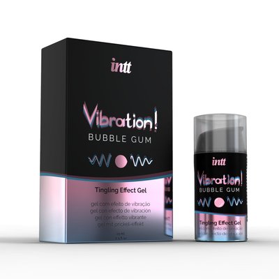 Intt Vibration Bubble Gum Liquid Vibrator (15 ml), thick gel, very tasty, lasts up to 30 minutes