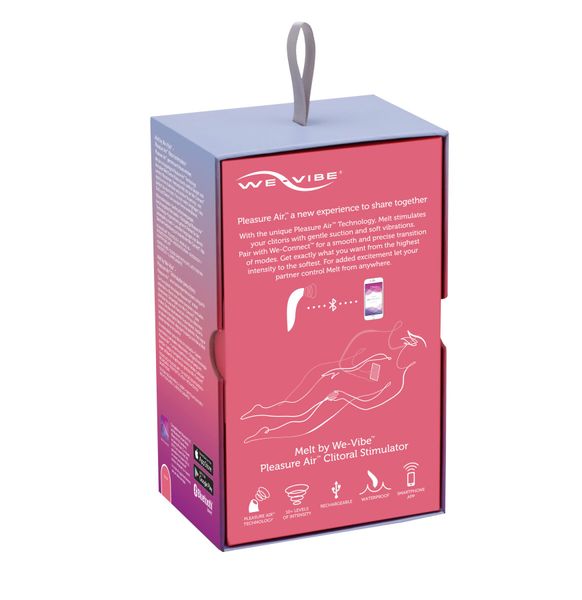 Vacuum smart stimulator for couples Melt by We-Vibe Coral, designed for use during penetrative sex