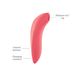 Vacuum smart stimulator for couples Melt by We-Vibe Coral, designed for use during penetrative sex