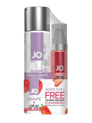 System JO GWP Set – Agape 120ml & Oral Delight Strawberry 30ml