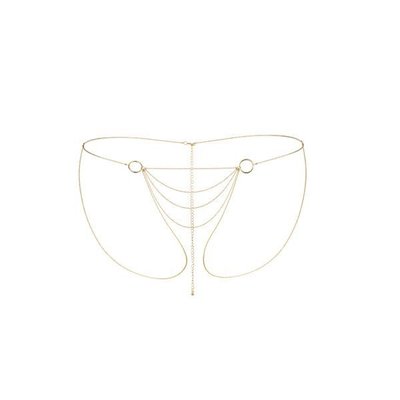 Цепочка-трусики Bijoux Indiscrets Magnifique Bikini Chain – Gold, украшение для тела SO2662 фото