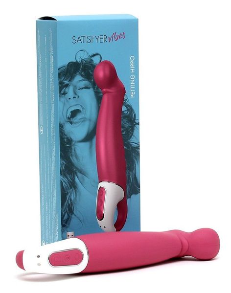 Мощный вибратор Satisfyer Vibes Petting Hippo с гибким стволом, литой силикон, 12 режимов работы SO2202 фото