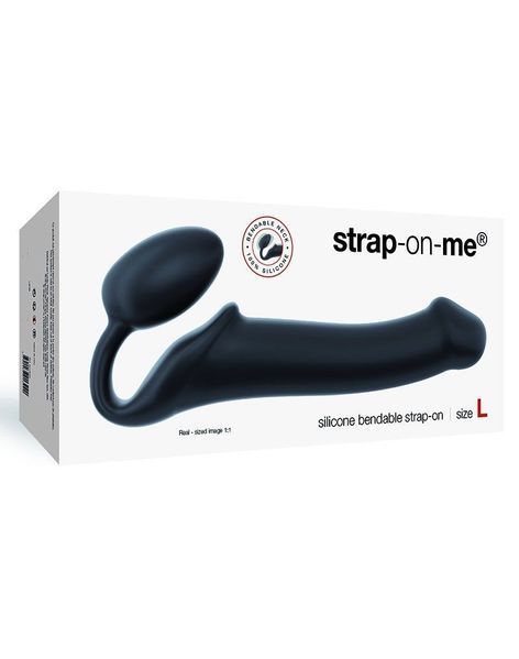 Strap-On-Me Black L Strap-On, Fully Adjustable, 3.7cm Diameter, Black