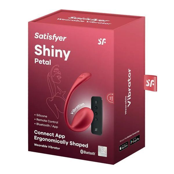 Satisfyer Shiny Petal Smart Vibrating Egg with Connect App, Smartphone Control, and Remote Control