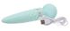 2-in-1 PILLOW TALK Vibrator - Sultry Teal, classic massager and vibrator with rotation, heating