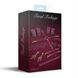 Feral Feelings BDSM Kit 7 Burgundy, handcuffs, leggings, connector, mask, paddle, gag, clamps
