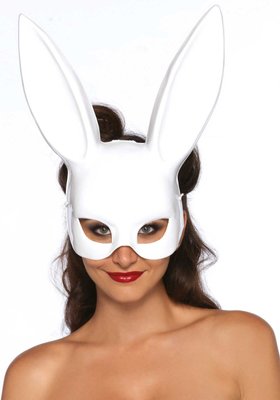 Leg Avenue Masquerade Rabbit Mask White, long ears, elastic band