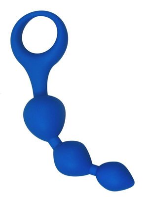 Alive Triball Blue Silicone Anal Beads, max. diameter 2 cm