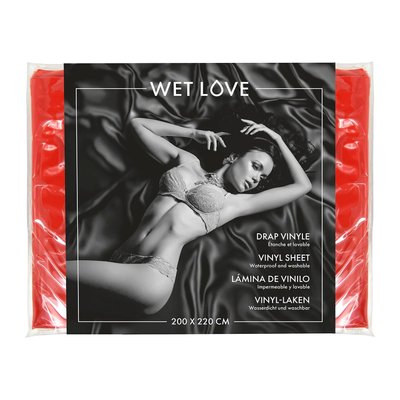 Fetish Tentation Red Vinyl Sheet 220x200, red