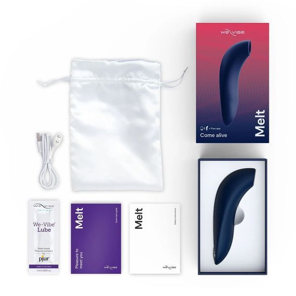 We-Vibe Melt Midnight Blue Smart Vacuum Stimulator for Couples, Easy to Combine with Penetrative Sex