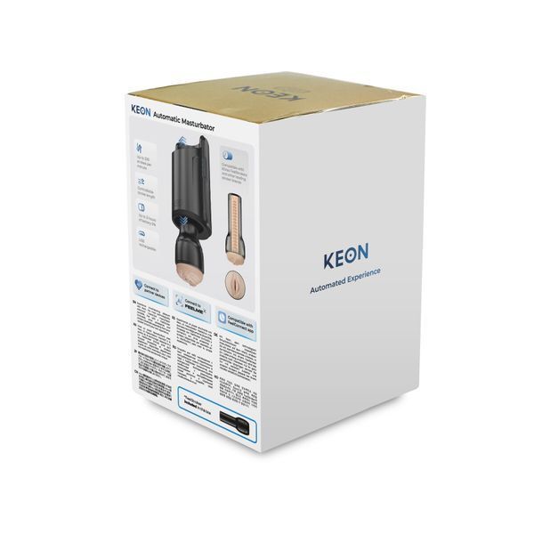 Kiiroo Keon Wi-Fi Combo Set Interactive Sex Machine for Men with Masturbator, Black