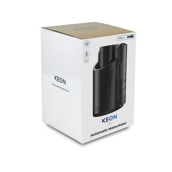 Kiiroo Keon Wi-Fi Combo Set Interactive Sex Machine for Men with Masturbator, Black