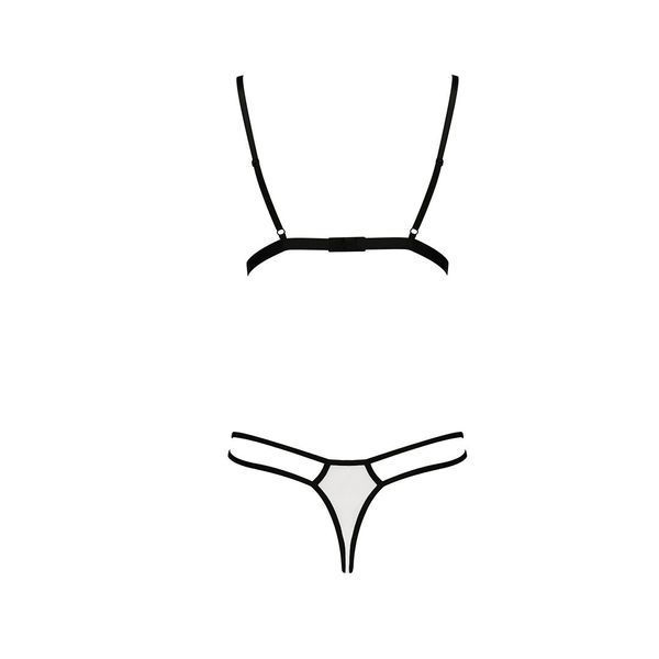 Комплект белья Passion ORIHIME SET L/XL, white, стрепы, лиф и трусики EL16407 фото