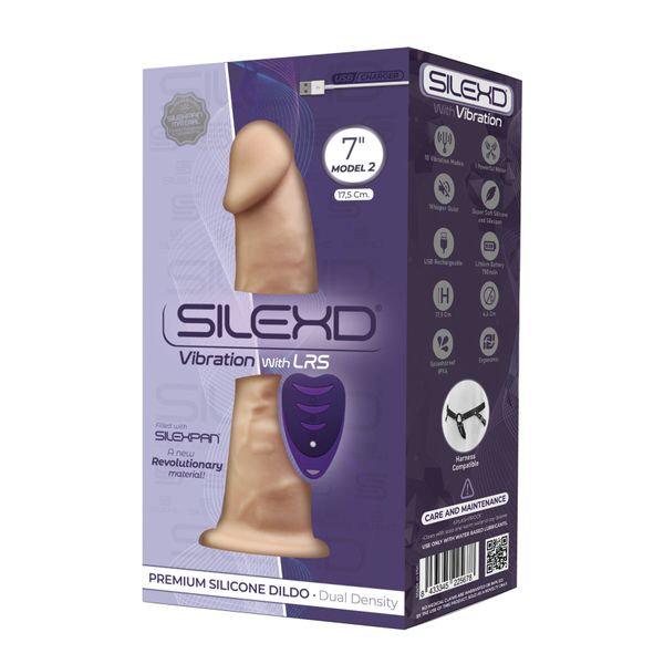 Фалоімітатор з вібрацією SilexD Henry Vibro Flesh (MODEL 2 size 7in) + LRS, діаметр 4,4 см SO8212 фото