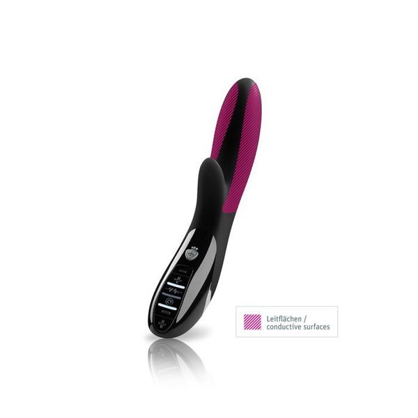 Mystim Daring Danny eStim Black Rabbit Vibrator with electrostimulation, myostimulator