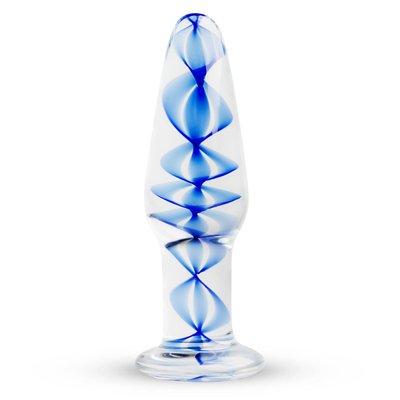 Glass anal plug with internal spiral Gildo Glass Buttplug No. 23