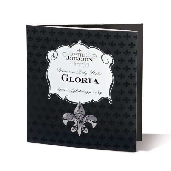 Petits Joujoux Gloria Crystal Paste Set of 3 - Black, adornment for the chest and vulva