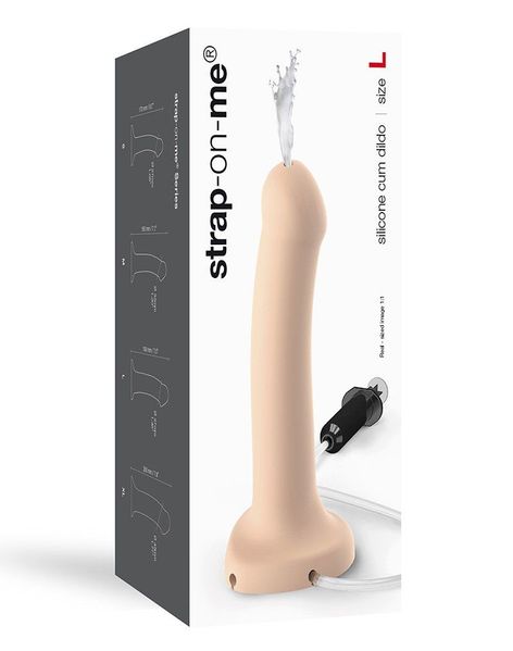 Strap-On-Me Dildo Cum Flesh Ejaculating Dildo, diameter 3.6cm, silicone, strap-on attachment