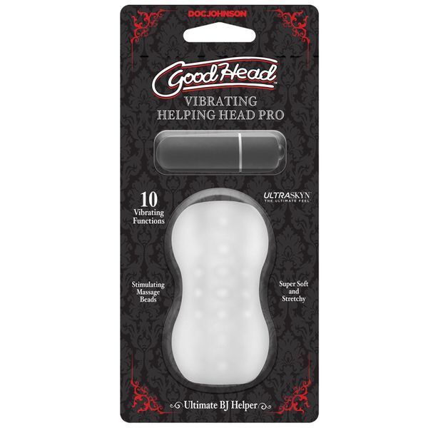 Мастурбатор с вибропулей Doc Johnson GoodHead &ndash; Vibrating Helping Head Pro &ndash; Frost SO6068 фото