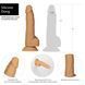 ADDICTION Dual Density Silicone Dildo Caramel 8&Prime;, suction cup, diameter 4.3 cm, vibrating bullet