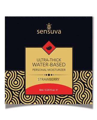 Sensuva Ultra–Thick Water-Based Strawberry (6ml) lubricant sample