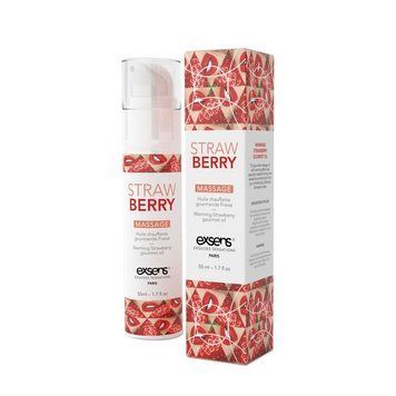 Масажна олія EXSENS Strawberry 50 мл розігрівальна, без цукру, без парабенів, їстівна SO2359 фото