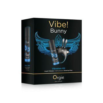 Набір Orgie Vibe Bunny: рідкий вібратор та ерекційне віброкільце SX3137 фото