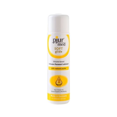 Silicone-based lubricant pjur MED Soft glide 100 ml with jojoba oil for very dry and sensitive skin