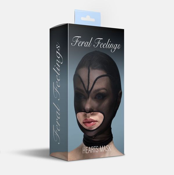 Feral Feelings Hearts Mask Black/Black