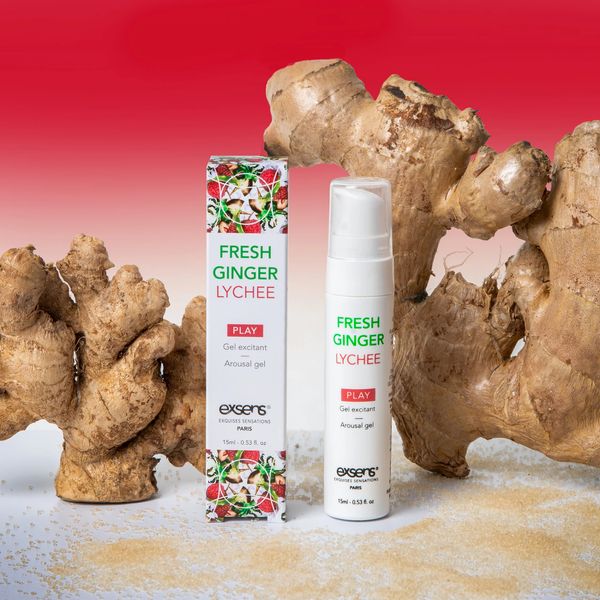 Стимулювальний гель EXSENS Kissable Fresh Ginger Litchi 15мл, можна для поцілунків, охолоджувальний SO2367 фото