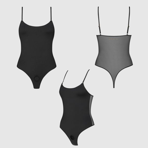 Боди с фиксацией дилдо Strap-On-Me Harness Body Signature - L - Black SX3509 фото