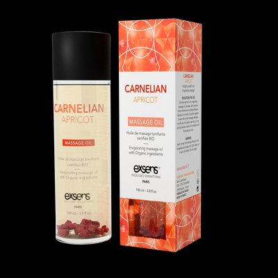 Massage oil EXSENS Carnelian Apricot (invigorating with carnelian) 100ml, natural