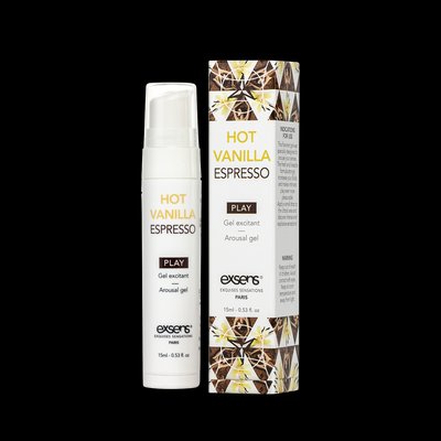 Стимулюючий гель EXSENS Kissable Hot Vanilla Espresso 15мл можна для поцілунків, охолоджуючий SO2368 фото